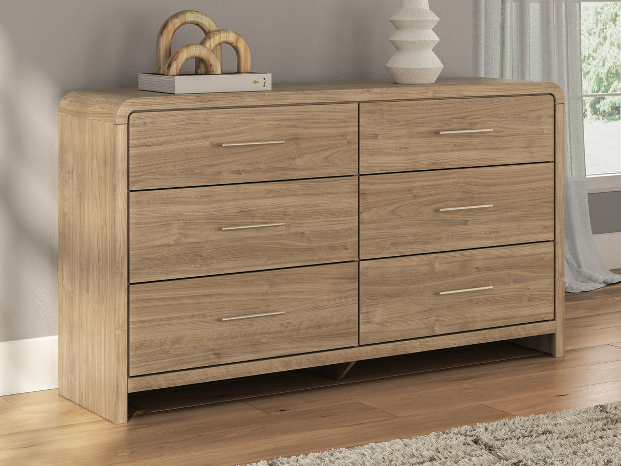 Nashville Furniture Outlets - Ashley Furniture - Gramburg Bedroom - Six Drawer Dresser / Warm Natural Brown - PCB1121-31