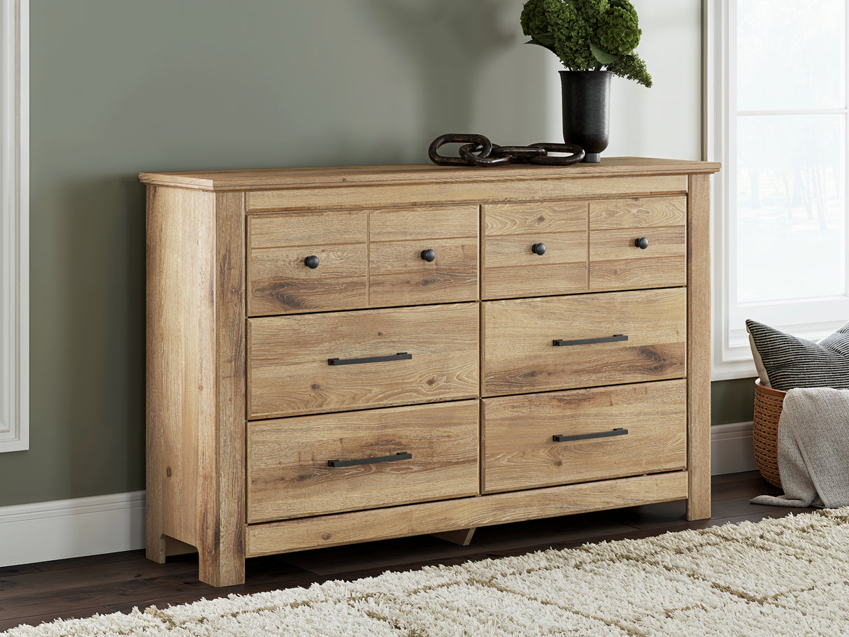 Nashville Furniture Outlets - Ashley Furniture - Makidern Bedroom - Six Drawer Dresser / Tan - PCB1170-31