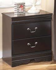 Nashville Furniture Outlets - Ashley Furniture - Huey Vineyard Bedroom - Two Drawer Night Stand / Black - B128-92