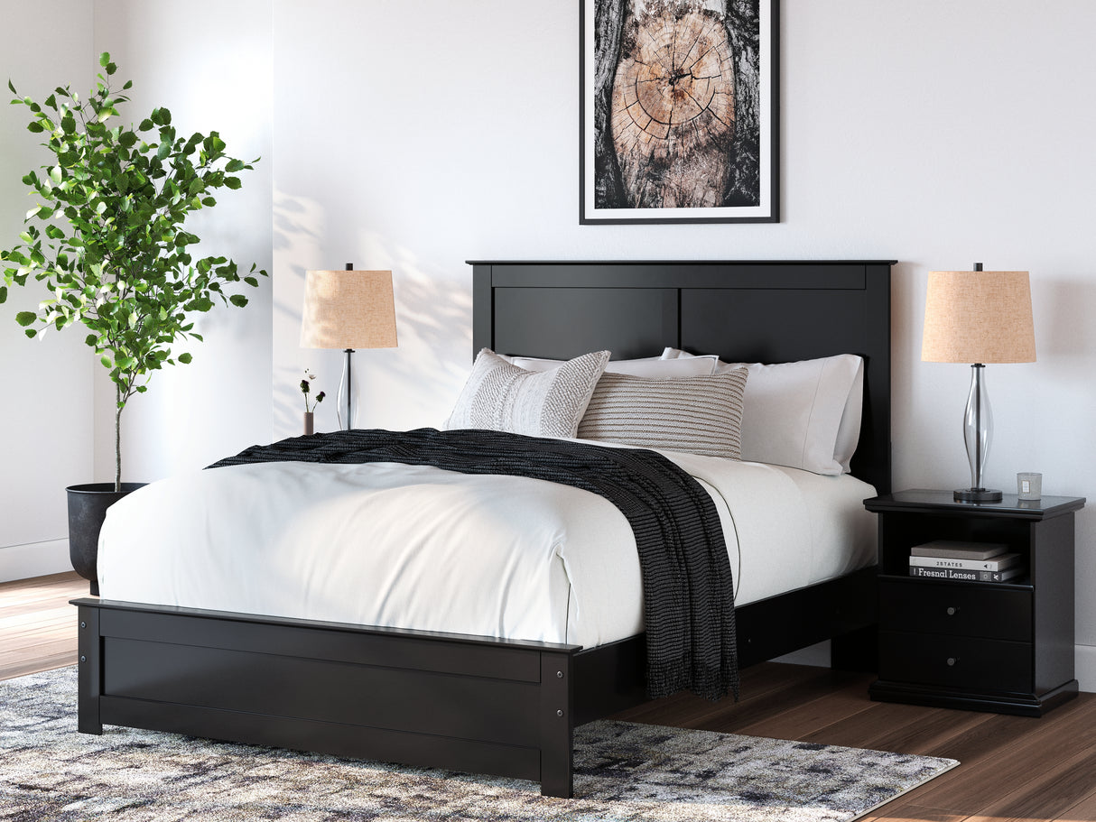 Nashville Furniture Outlets - Ashley Furniture - Maribel Bedroom - Queen Panel Bed / Black - B138B53