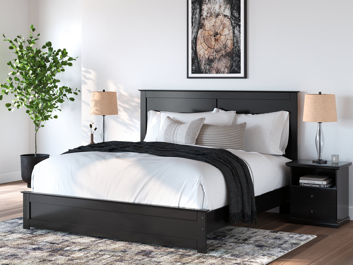 Nashville Furniture Outlets - Ashley Furniture - Maribel Bedroom - King Panel Bed / Black - B138B57