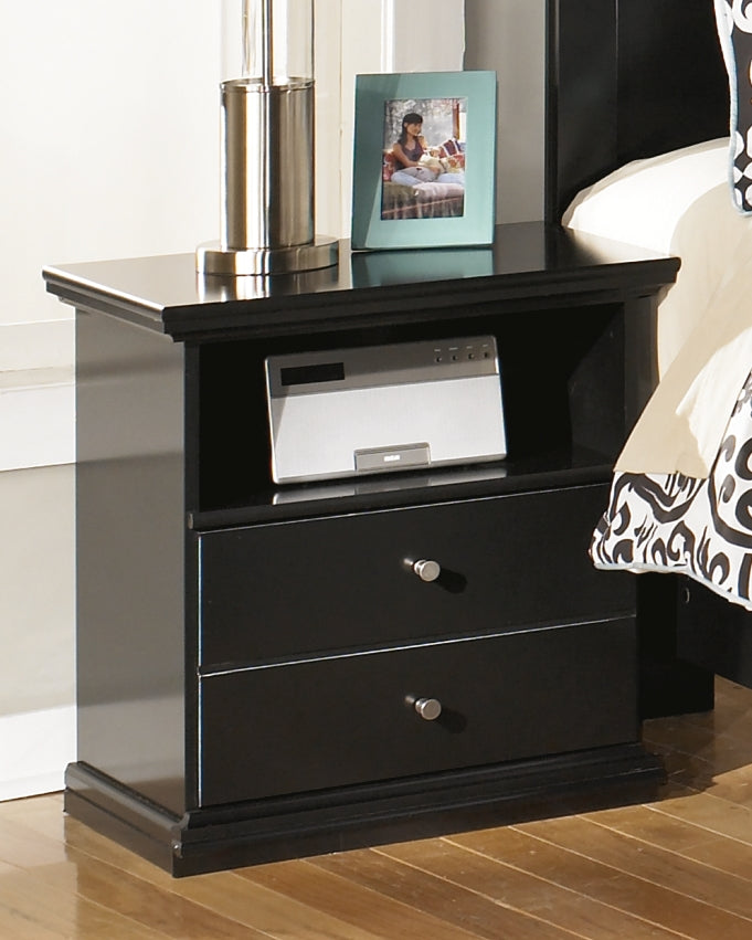 Nashville Furniture Outlets - Ashley Furniture - Maribel Bedroom - One Drawer Night Stand / Black - B138-91