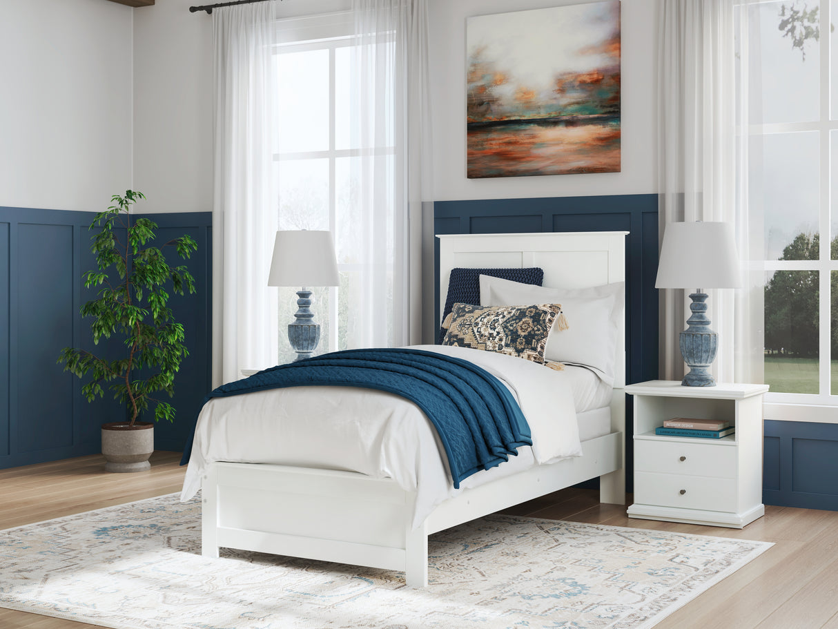 Nashville Furniture Outlets - Ashley Furniture - Bostwick Shoals Bedroom - Twin Panel Bed / White - B139B41