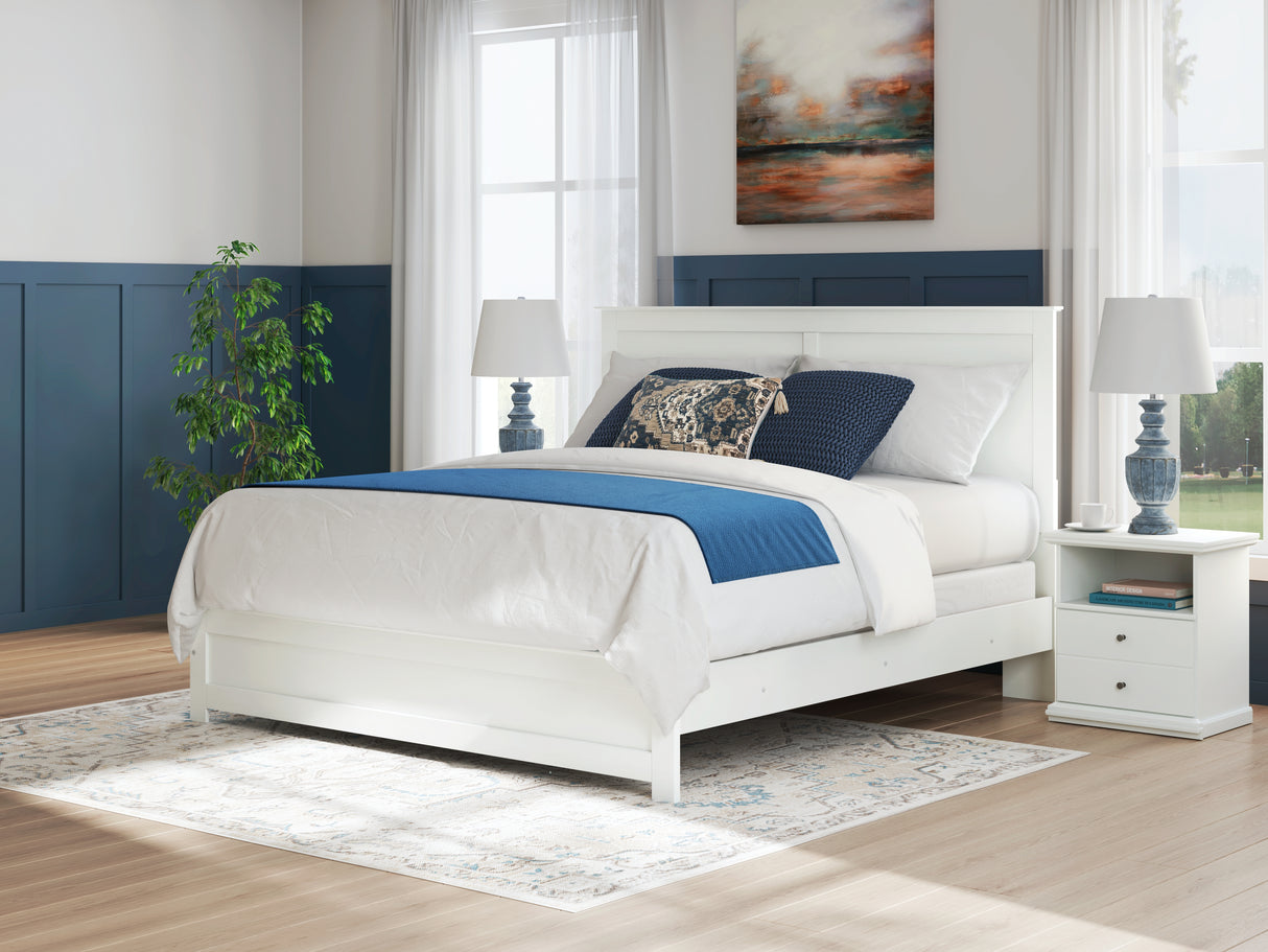 Nashville Furniture Outlets - Ashley Furniture - Bostwick Shoals Bedroom - King Panel Bed / White - B139B47
