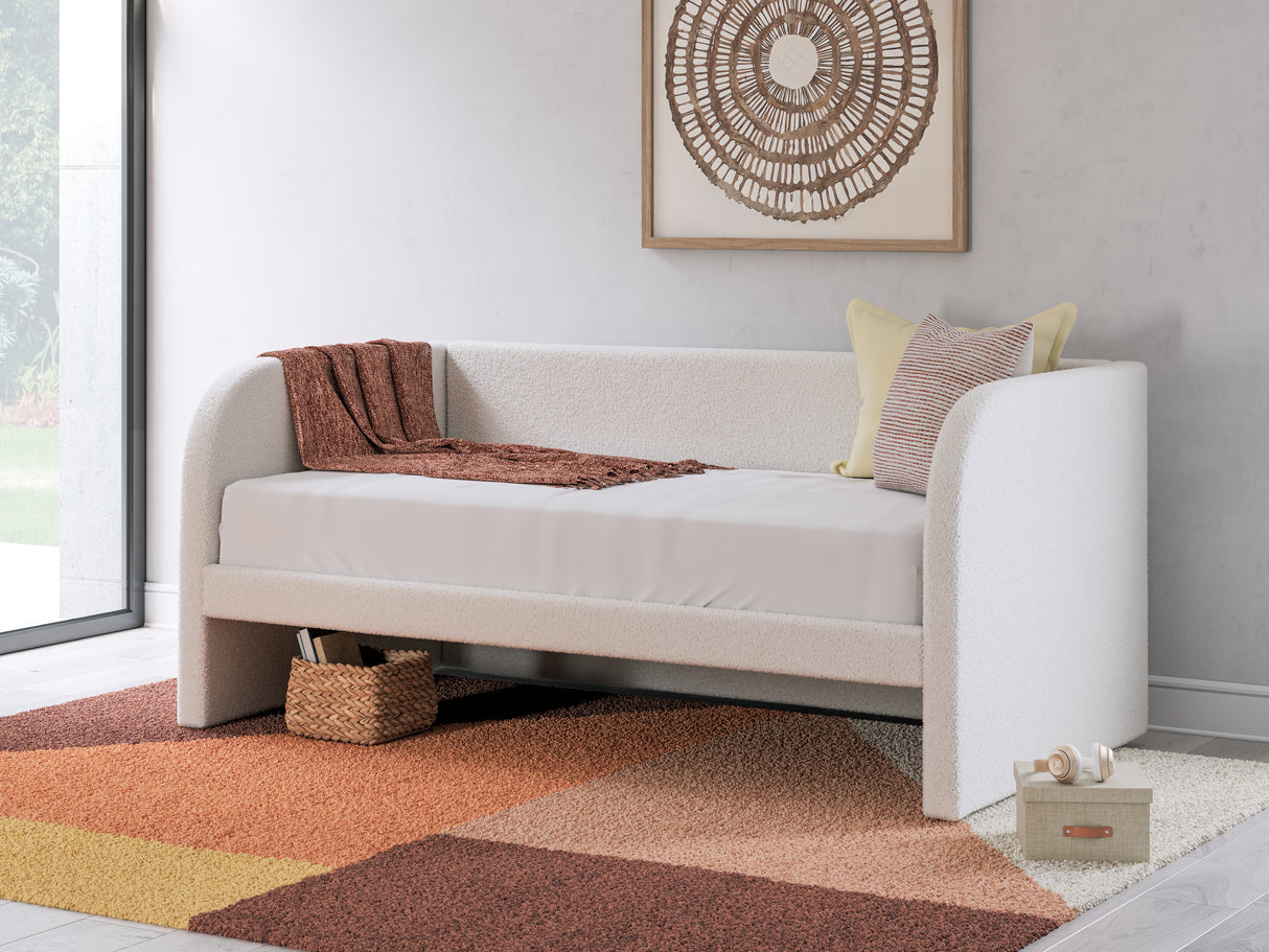 Nashville Furniture Outlets - Ashley Furniture - Arloster Bedroom - Twin Upholstered Day Bed / Tan/White - PCB1566B8