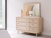 Nashville Furniture Outlets - Ashley Furniture - Arloster Bedroom - Dresser and Mirror / Tan - PCB1566B1