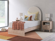 Nashville Furniture Outlets - Ashley Furniture - Arloster Bedroom - Twin Upholstered Panel Bed / Tan/White - PCB1566B2