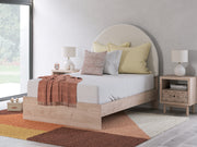 Nashville Furniture Outlets - Ashley Furniture - Arloster Bedroom - Full Upholstered Panel Bed / Tan/White - PCB1566B3