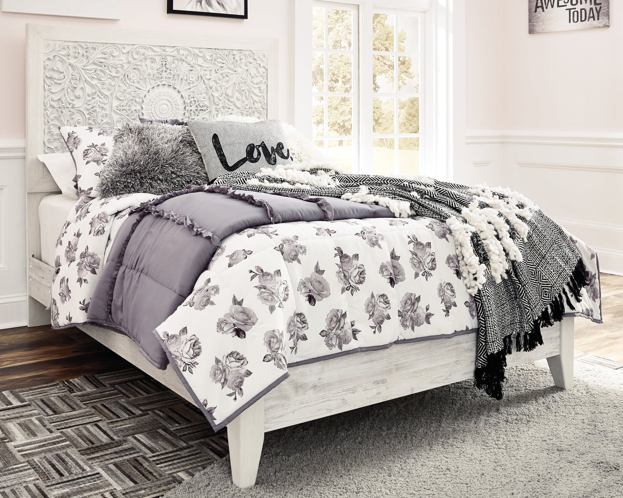 Nashville Furniture Outlets - Ashley Furniture - Paxberry Bedroom - Full Panel Bed / Whitewash - B181B2