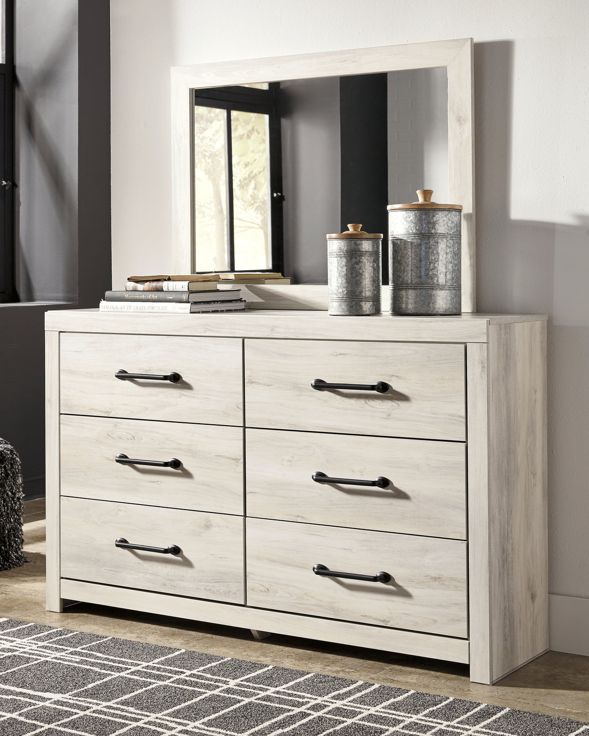 Nashville Furniture Outlets - Ashley Furniture - Cambeck Bedroom - Dresser and Mirror / Whitewash - B192B1