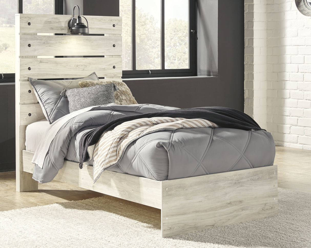 Nashville Furniture Outlets - Ashley Furniture - Cambeck Bedroom - Twin Panel Bed / Whitewash - B192B2