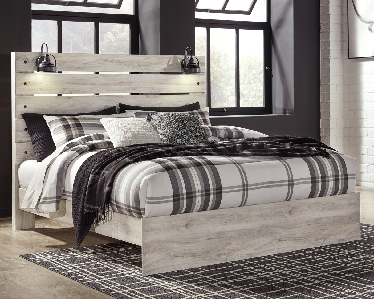 Nashville Furniture Outlets - Ashley Furniture - Cambeck Bedroom - King Panel Bed / Whitewash - B192B28