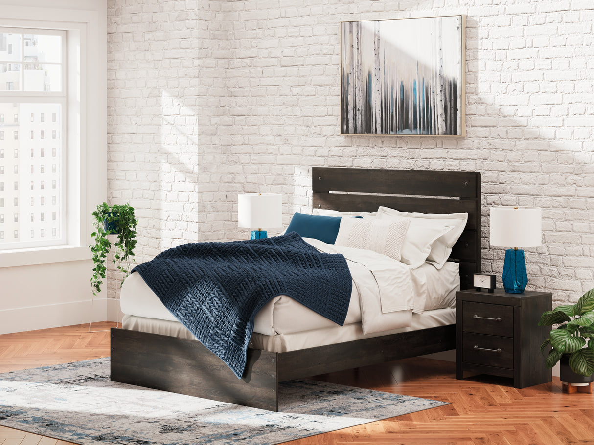 Nashville Furniture Outlets - Ashley Furniture - Hollivern Bedroom - Queen Panel Bed / Dark Gray - PCB2108B2