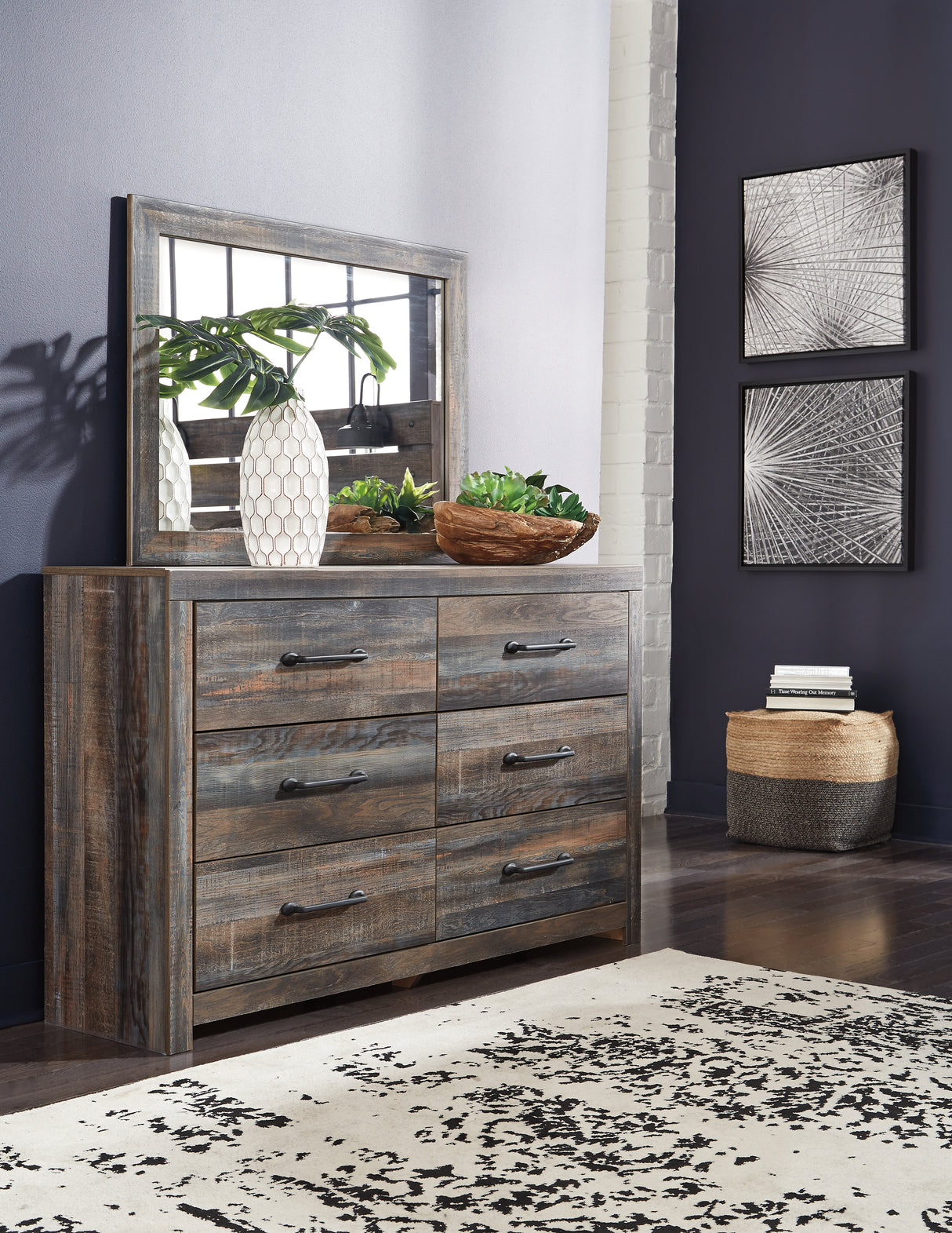 Nashville Furniture Outlets - Ashley Furniture - Drystan Bedroom - Dresser and Mirror / Multi - B211B1