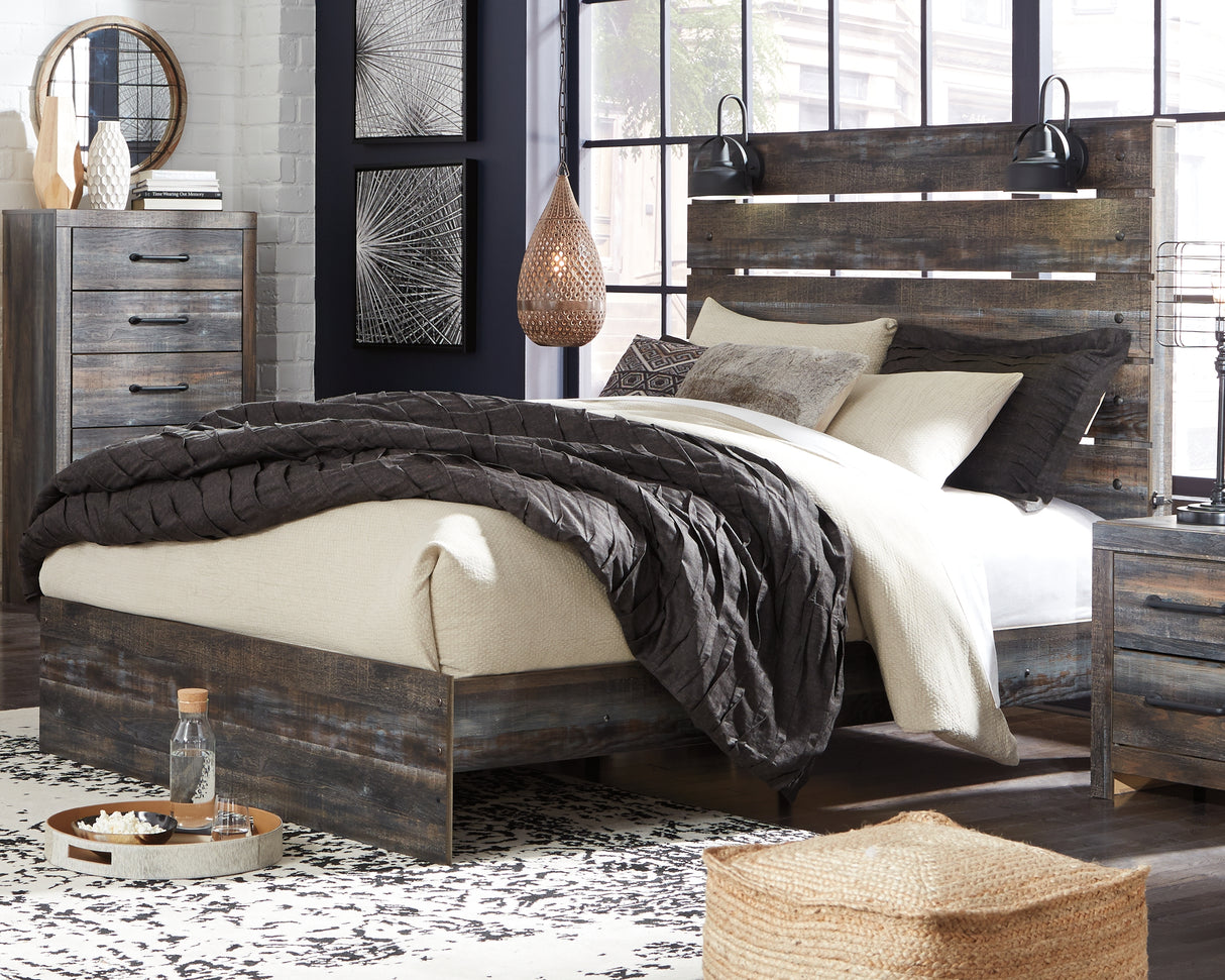 Nashville Furniture Outlets - Ashley Furniture - Drystan Bedroom - Queen Panel Bed / Multi - B211B4