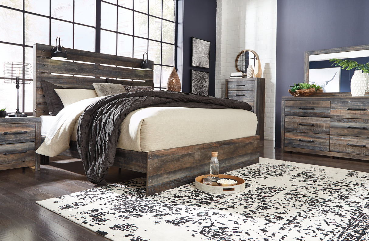 Nashville Furniture Outlets - Ashley Furniture - Drystan Bedroom - King Panel Bed / Multi - B211B14