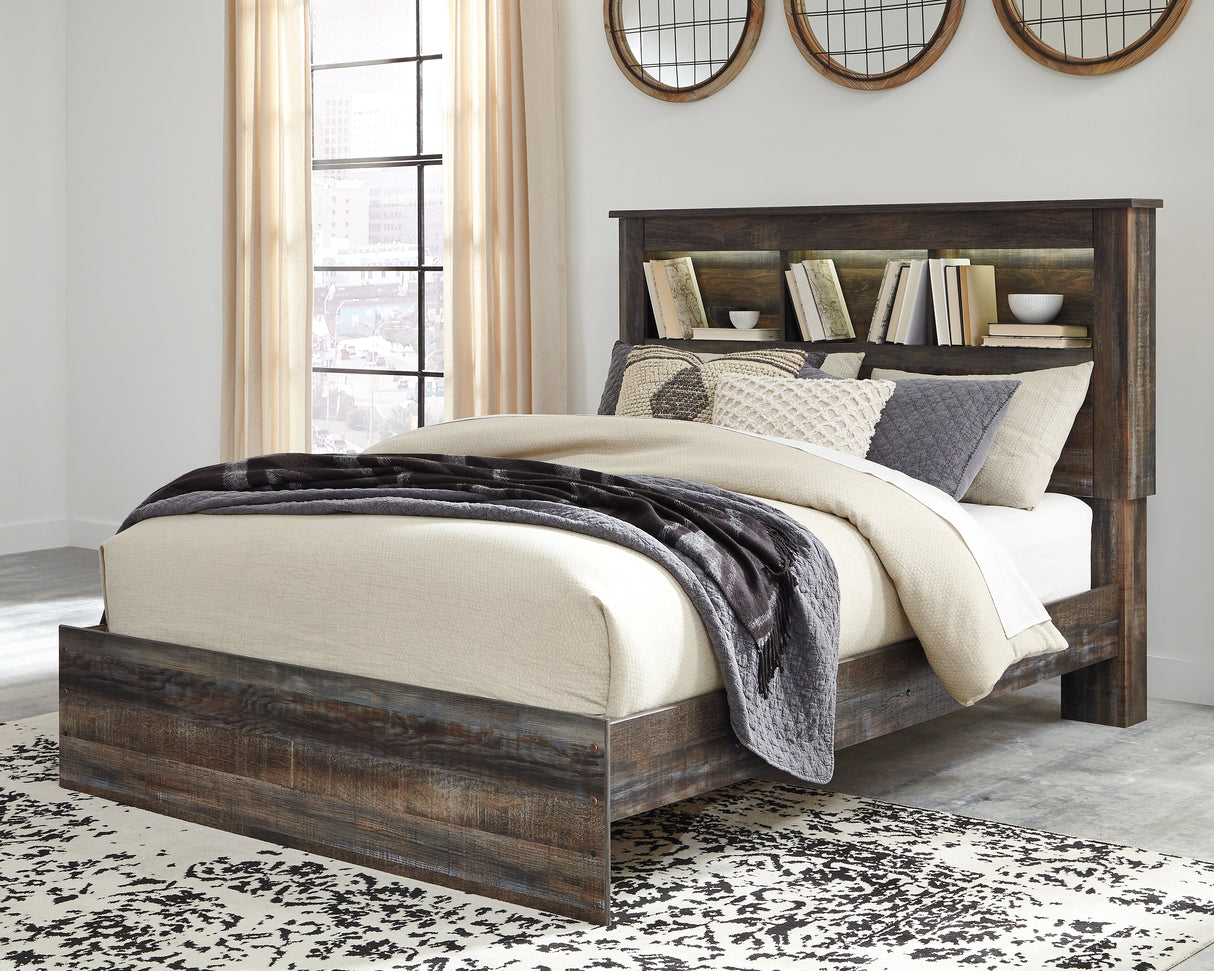 Nashville Furniture Outlets - Ashley Furniture - Drystan Bedroom - Queen Bookcase Bed / Multi - B211B16