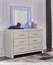 Nashville Furniture Outlets - Ashley Furniture - Zyniden Bedroom - Dresser and Mirror / Silver - B2114B1