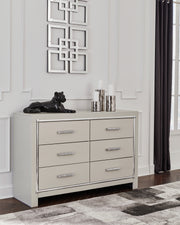 Nashville Furniture Outlets - Ashley Furniture - Zyniden Bedroom - Five Drawer Chest / Silver - B2114-46