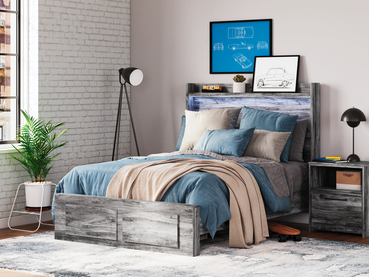Nashville Furniture Outlets - Ashley Furniture - Baystorm Bedroom - Full Panel Bed with 2 Storage Drawers / Gray - B221B34