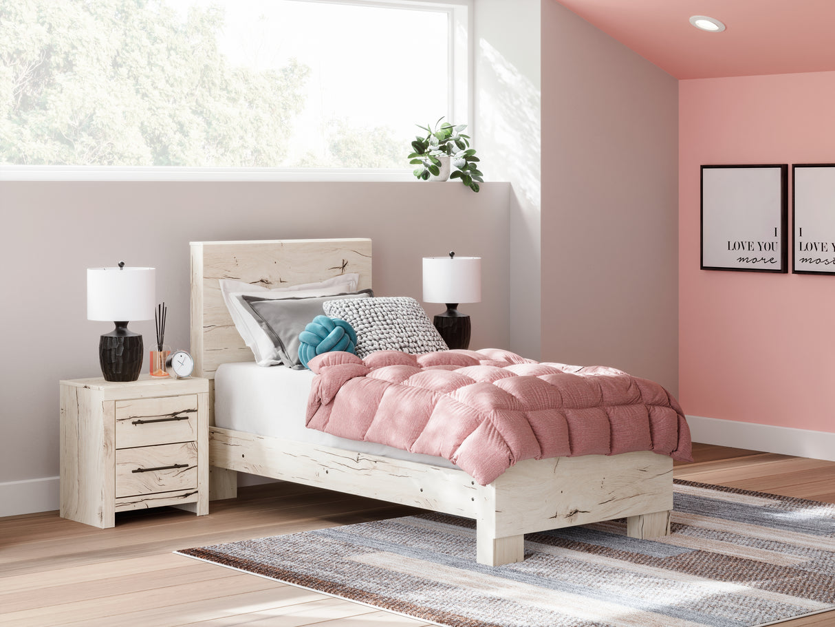 Nashville Furniture Outlets - Ashley Furniture - Lawroy Bedroom - Twin Panel Bed / Light Natural - B2310B15
