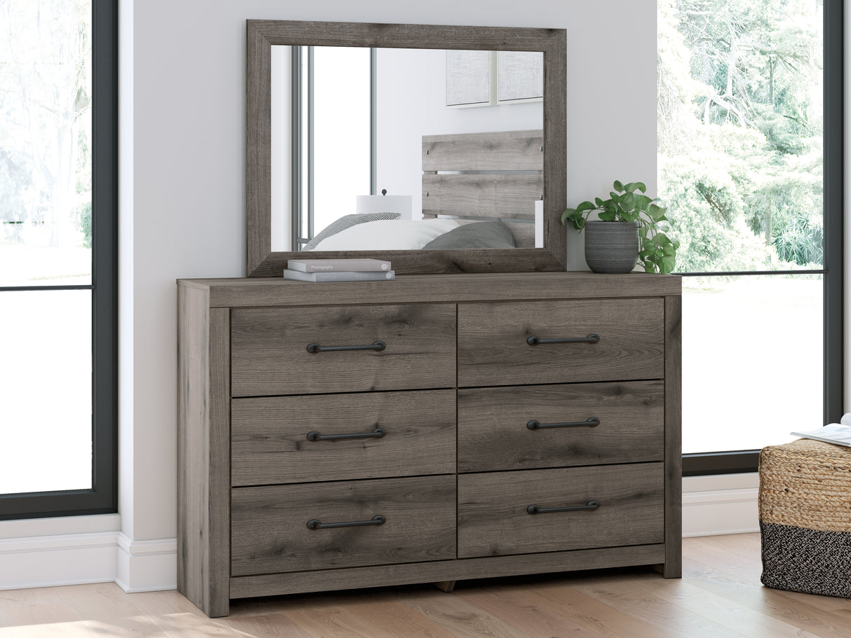 Nashville Furniture Outlets - Ashley Furniture - Graystorm Bedroom - Dresser and Mirror / Brown Gray - PCB2405B1
