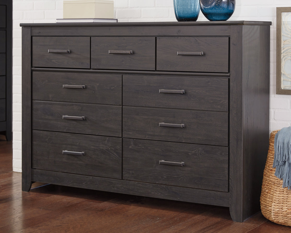 Nashville Furniture Outlets - Ashley Furniture - Brinxton Bedroom - Seven Drawer Dresser / Charcoal - B249-31