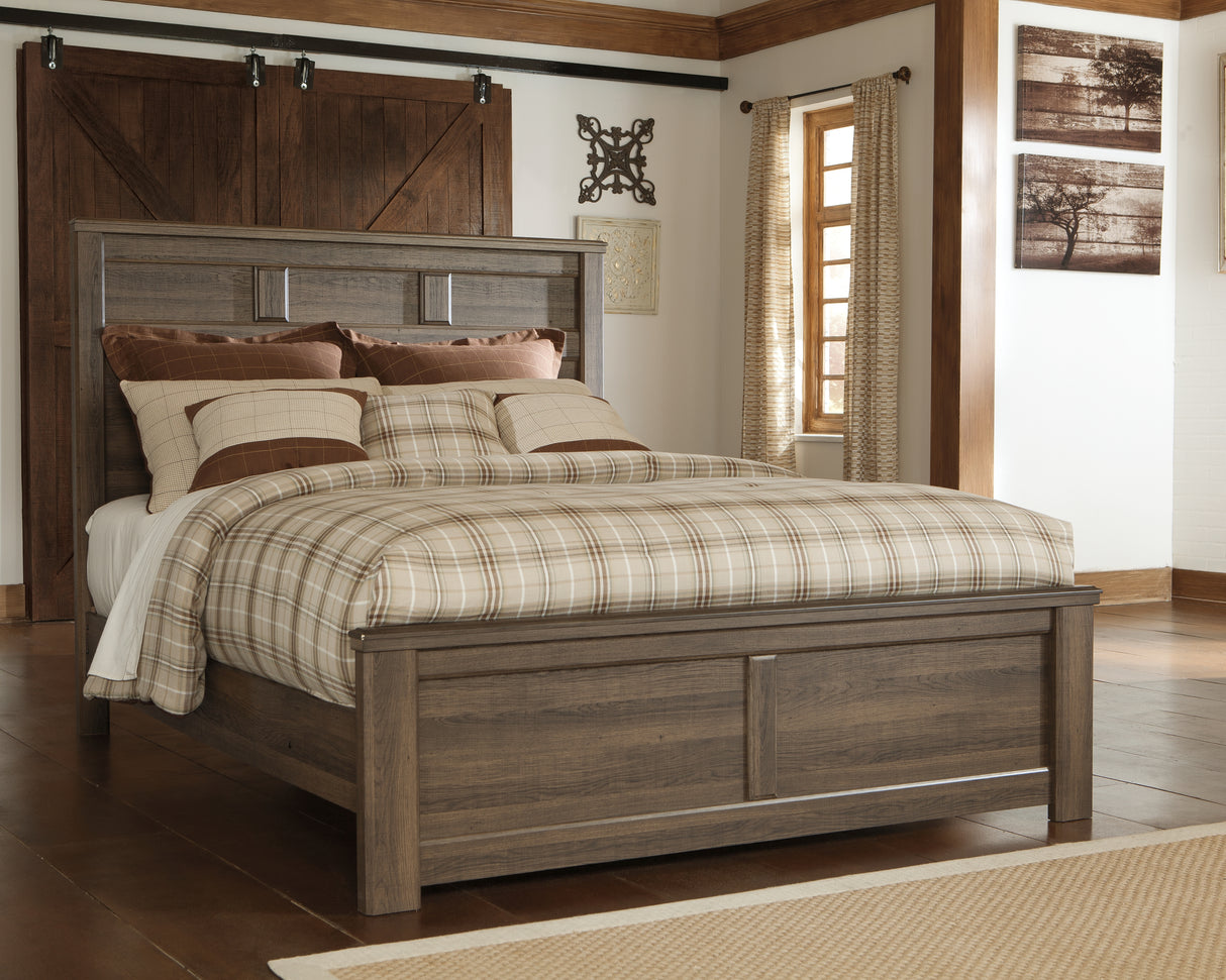 Nashville Furniture Outlets - Ashley Furniture - Juararo Bedroom - Queen Panel Bed / Dark Brown - B251B6