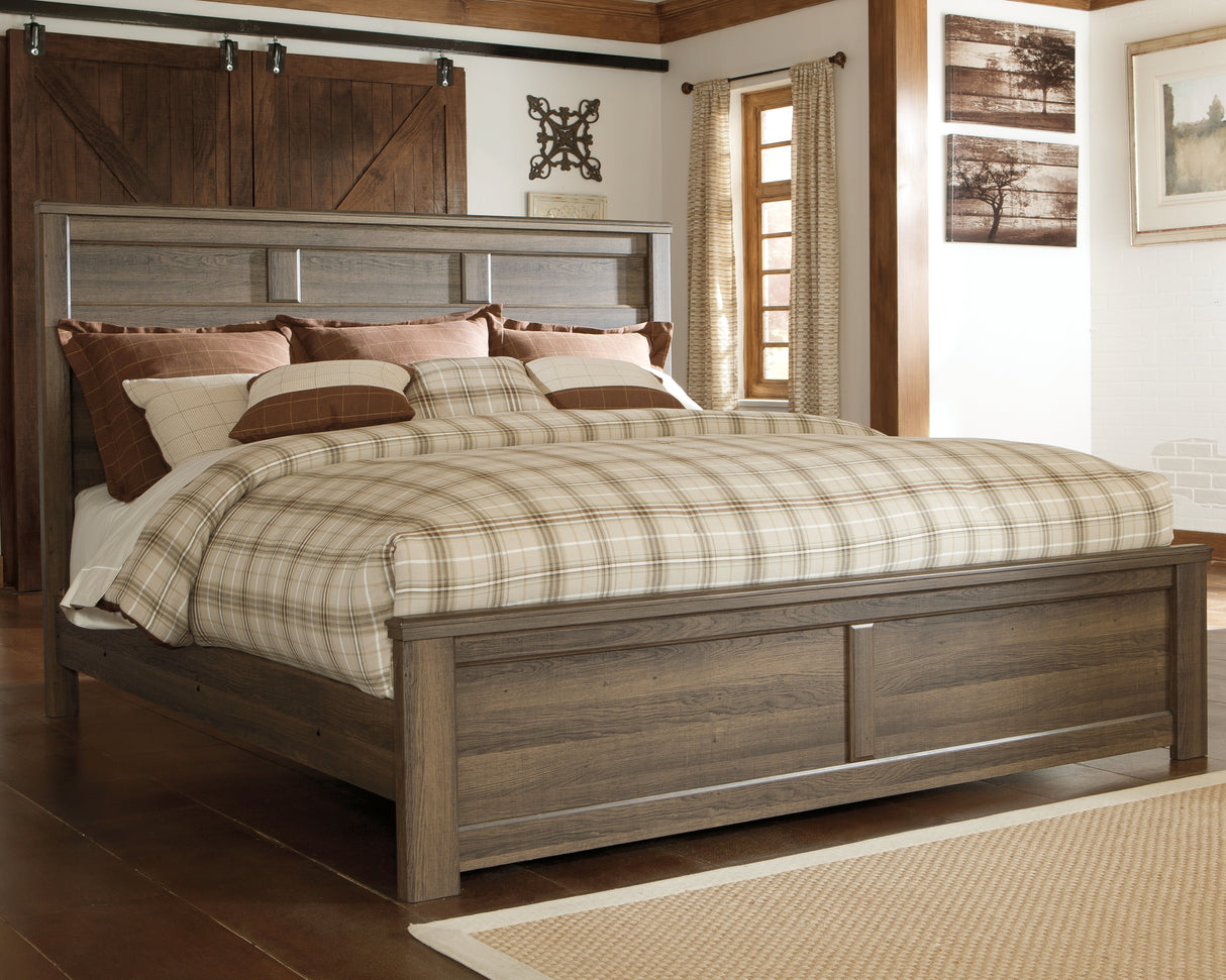 Nashville Furniture Outlets - Ashley Furniture - Juararo Bedroom - California King Panel Bed / Dark Brown - B251B14