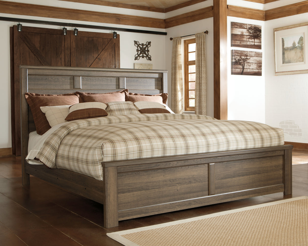 Nashville Furniture Outlets - Ashley Furniture - Juararo Bedroom - King Panel Bed / Dark Brown - B251B9