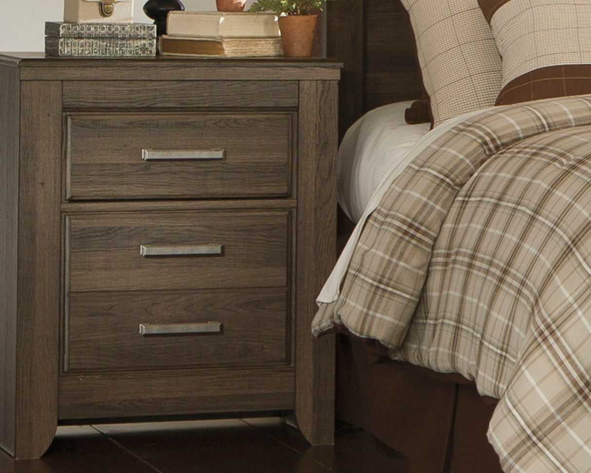 Nashville Furniture Outlets - Ashley Furniture - Juararo Bedroom - Two Drawer Night Stand / Dark Brown - B251-92