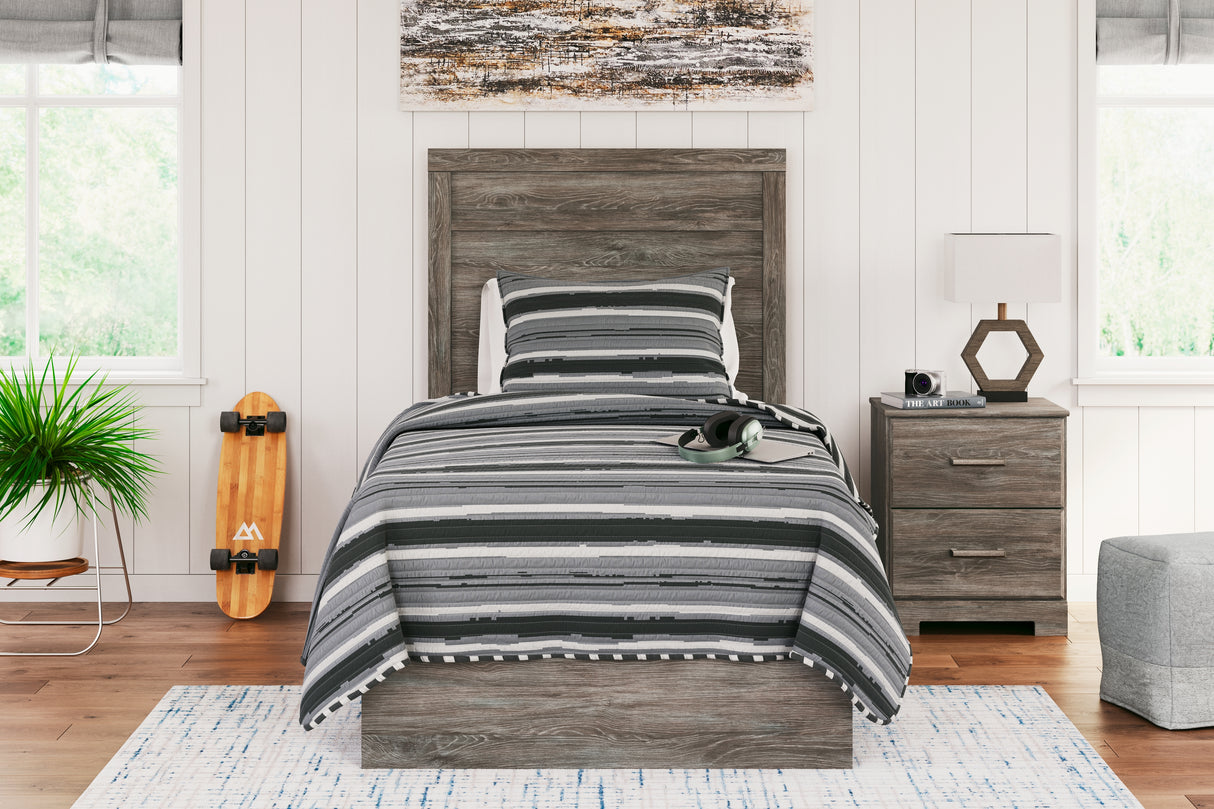 Nashville Furniture Outlets - Ashley Furniture - Ralinksi Bedroom - Twin Panel Bed / Gray - B2587B11