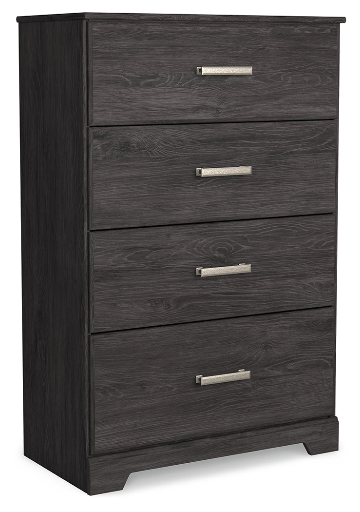 Belachime King Panel Bed, Dresser, Mirror, Chest and Nightstand