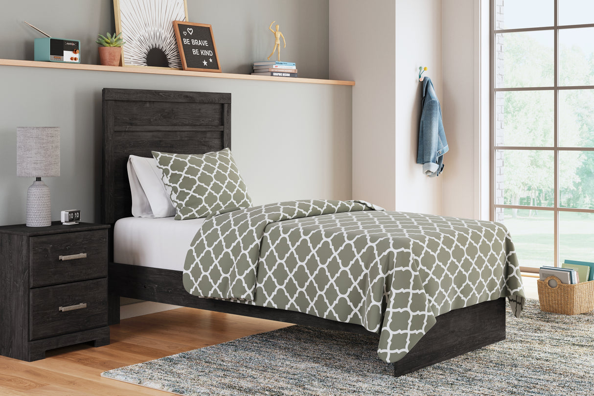 Nashville Furniture Outlets - Ashley Furniture - Belachime Bedroom - Twin Panel Bed / Charcoal - B2589B11