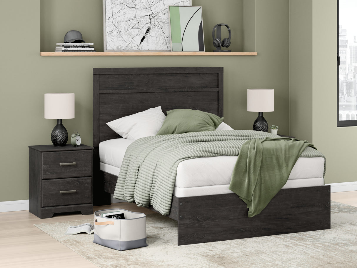 Nashville Furniture Outlets - Ashley Furniture - Belachime Bedroom - Full Panel Bed / Charcoal - B2589B5