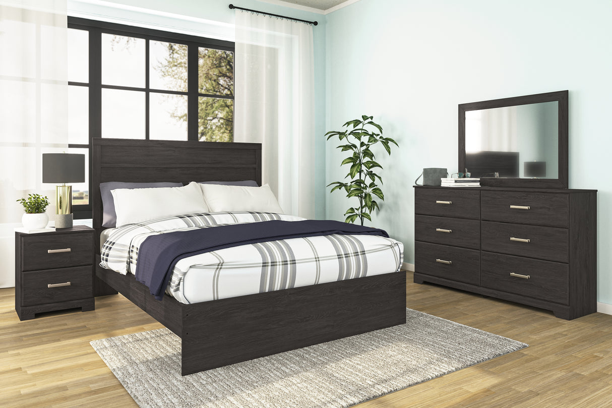 Nashville Furniture Outlets - Ashley Furniture - Belachime Bedroom - Twin Panel Bed / Charcoal - B2589B11