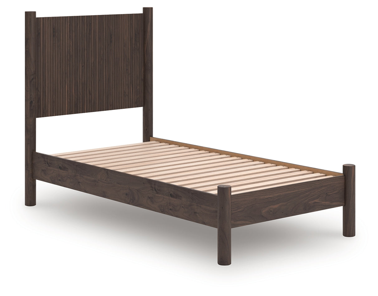 Nashville Furniture Outlets - Ashley Furniture - Pamytta Bedroom - Twin Panel Platform Bed / Brown - PCB2614B2