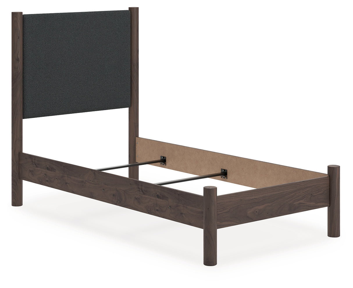 Nashville Furniture Outlets - Ashley Furniture - Pamytta Bedroom - Twin Upholstered Panel Bed / Brown - PCB2614B20