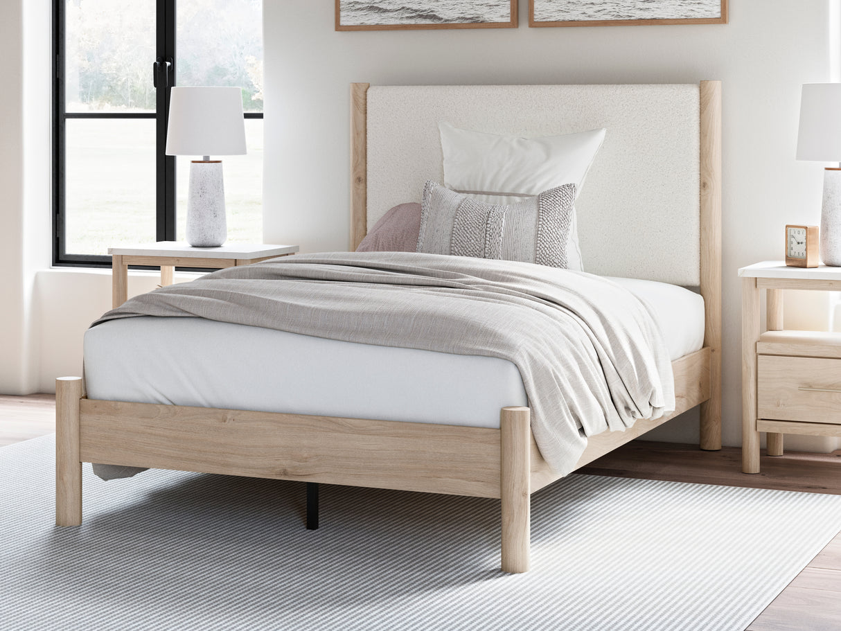 Nashville Furniture Outlets - Ashley Furniture - Cadmori Bedroom - Full Upholstered Panel Bed / Two-tone - B2615B8