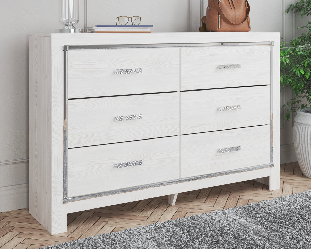 Nashville Furniture Outlets - Ashley Furniture - Altyra Bedroom - King Upholstered Bookcase Bed with Storage / White - B2640B30