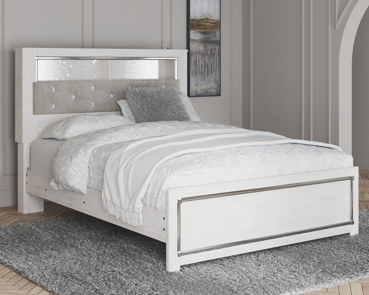 Nashville Furniture Outlets - Ashley Furniture - Altyra Bedroom - Queen Panel Bookcase Bed / White - B2640B4