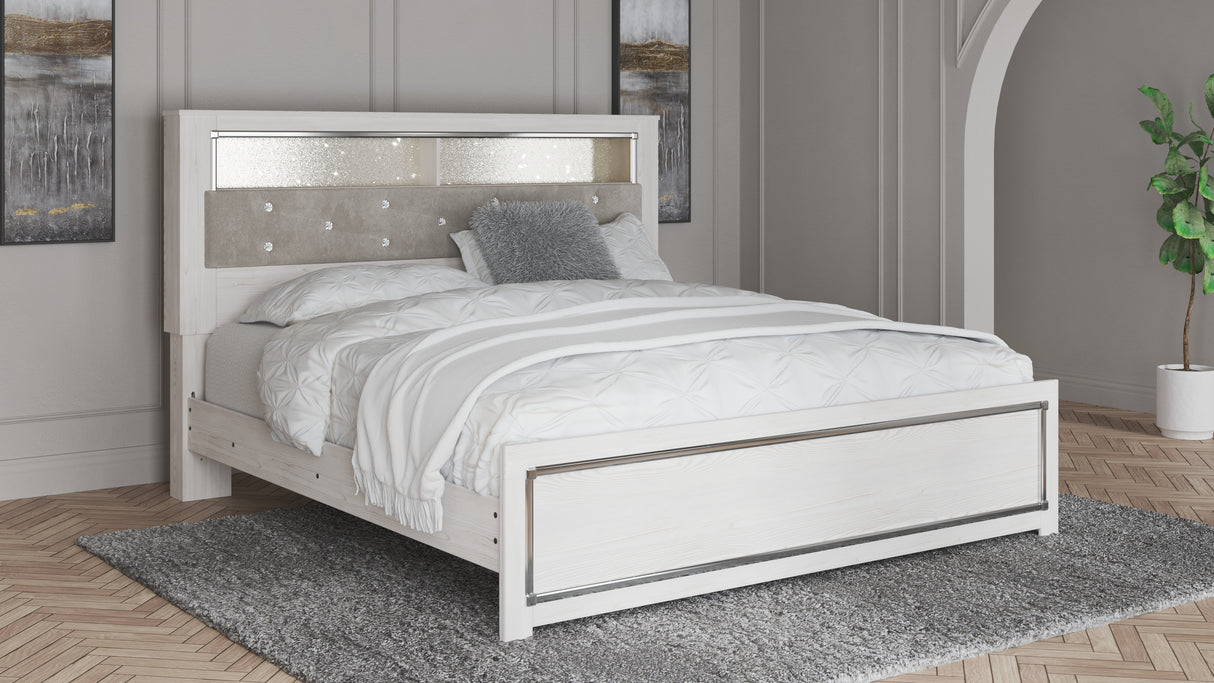 Nashville Furniture Outlets - Ashley Furniture - Altyra Bedroom - King Panel Bookcase Bed / White - B2640B5