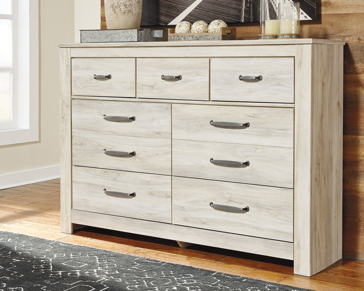 Nashville Furniture Outlets - Ashley Furniture - Bellaby Bedroom - Seven Drawer Dresser / Whitewash - B331-31