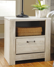 Nashville Furniture Outlets - Ashley Furniture - Bellaby Bedroom - One Drawer Night Stand / Whitewash - B331-91
