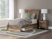 Nashville Furniture Outlets - Ashley Furniture - Chirason Bedroom - Twin Panel Bed with Storage / Brown - PCB3367B27