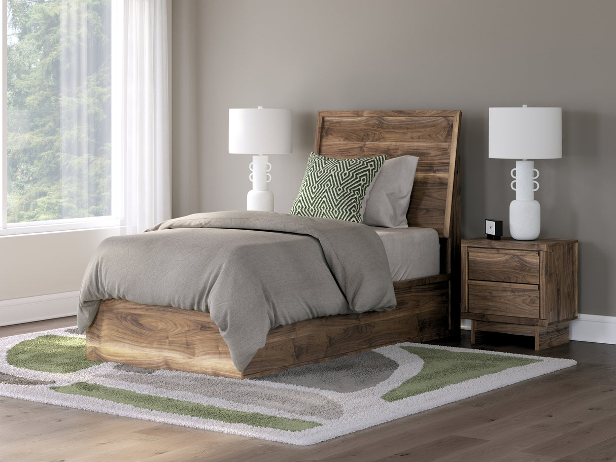 Nashville Furniture Outlets - Ashley Furniture - Chirason Bedroom - Twin Panel Bed / Brown - PCB3367B21