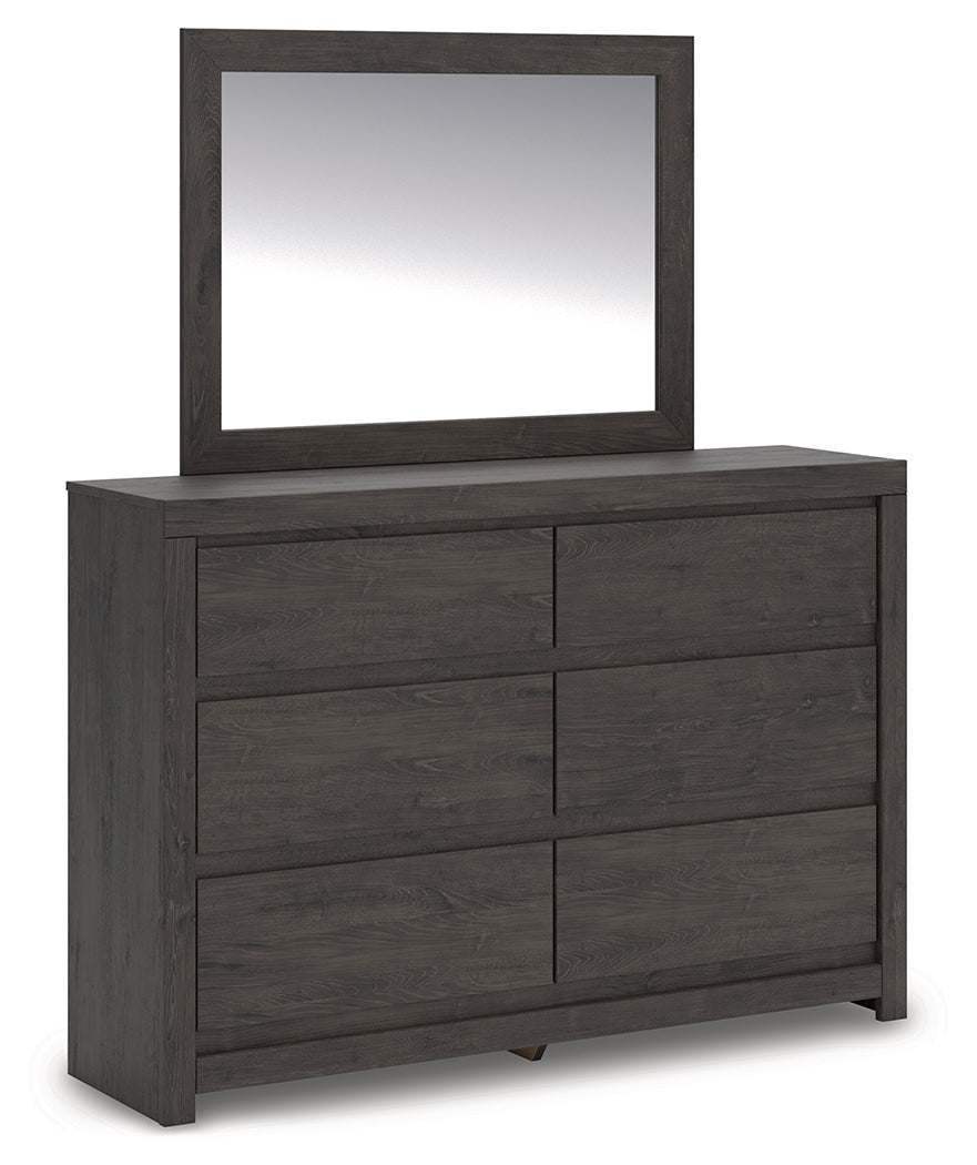 Nashville Furniture Outlets - Ashley Furniture - Fraluna Bedroom - Dresser and Mirror / Charcoal - PCB3370B1