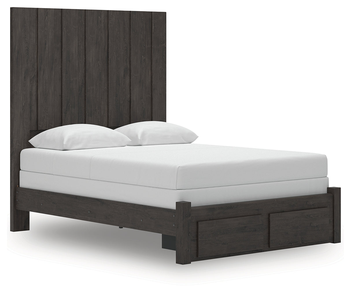 Nashville Furniture Outlets - Ashley Furniture - Fraluna Bedroom - Queen Panel Storage Bed / Charcoal - PCB3370B4
