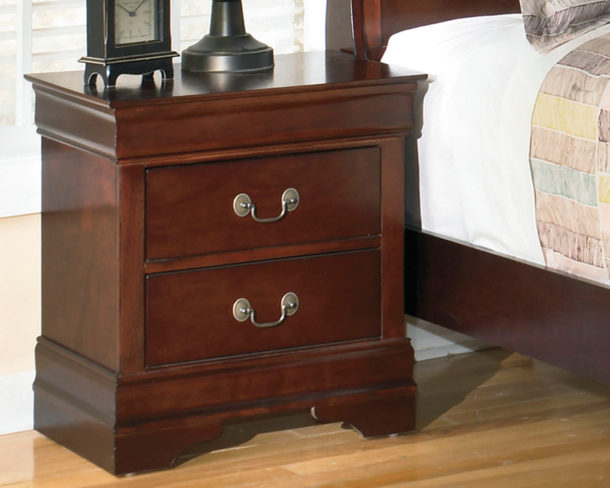 Nashville Furniture Outlets - Ashley Furniture - Alisdair Bedroom - Two Drawer Night Stand / Reddish Brown - B376-92