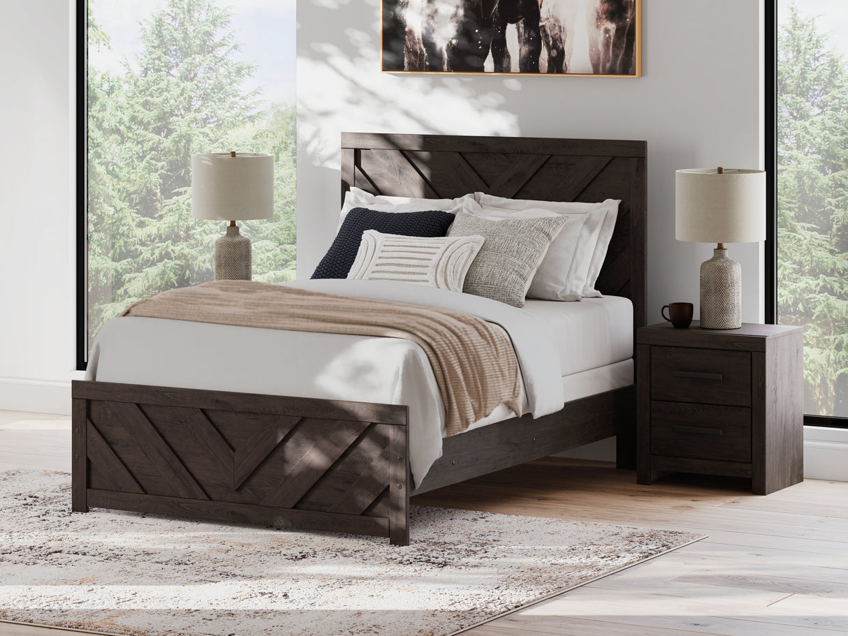 Nashville Furniture Outlets - Ashley Furniture - Prendonea Bedroom - Full Panel Bed / Charcoal - B3789B3